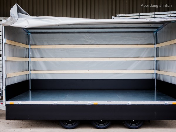 Plane u. Spriegel (200 cm, hellgrau) Elastic