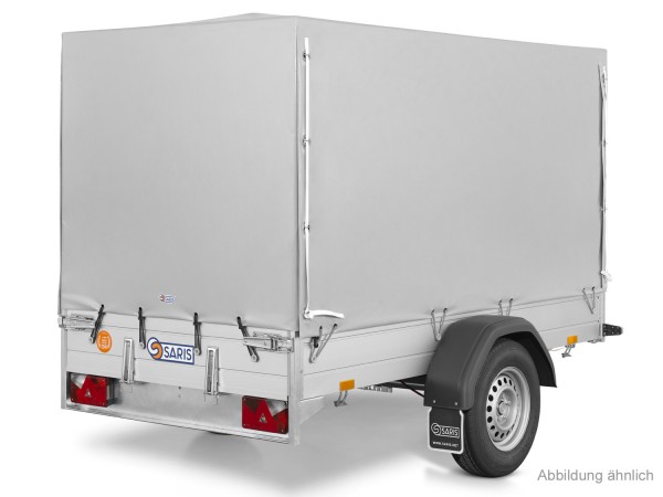 Plane u. Spriegel (180 cm, hellgrau) - 4-seitig zu öffnen