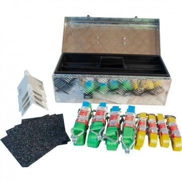 Zurrgurt-Kofferset, mit Alu-Werkzeugbox