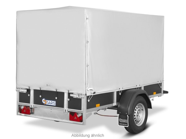 Plane u. Spriegel (150 cm, hellgrau) - 4-seitig zu öffnen