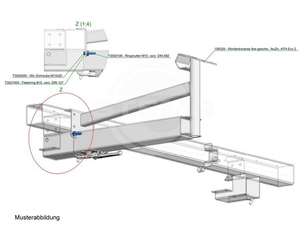 Windenstand / -traverse für ATOUR / ATH Eco 2