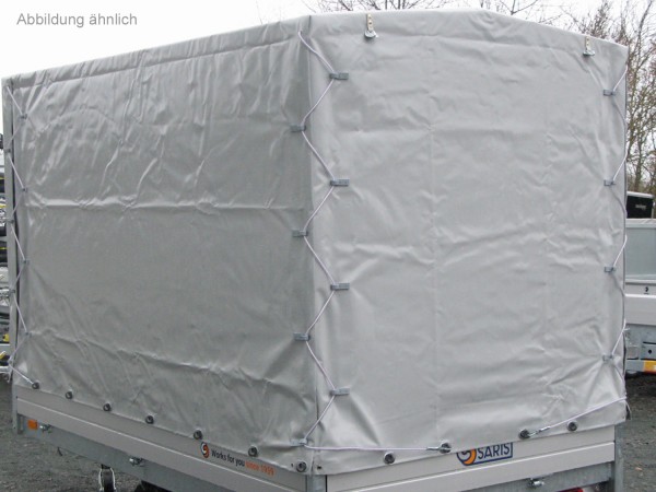 Plane u. Spriegel (160 cm, hellgrau) Drehverschluss (empfiehlt bei Bl. Ed.)