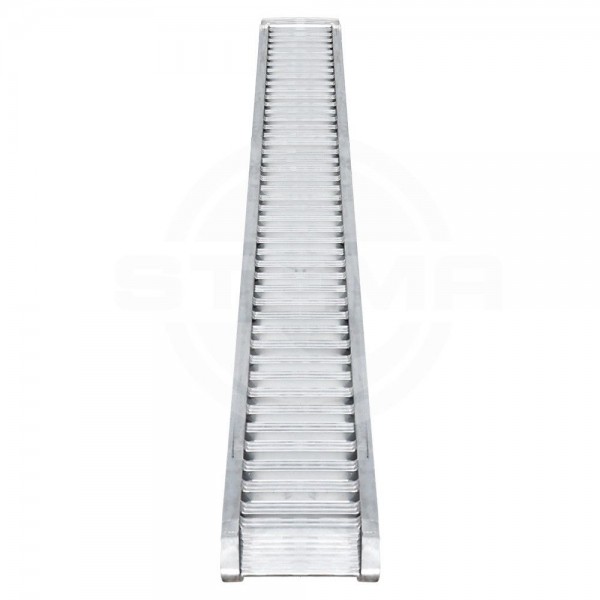 Aluminiumrampen inklusive Gleitschiene und Teleskopkurbelstützen für Hochlader 511 und 611 cm Plattformlänge (Scharniere Ø12mm) ab ca. Mitte 2022