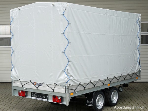 Plane u. Spriegel (180 cm, hellgrau) Elastic