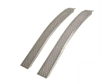 2 Aluminium-Auffahrschienen gebogen