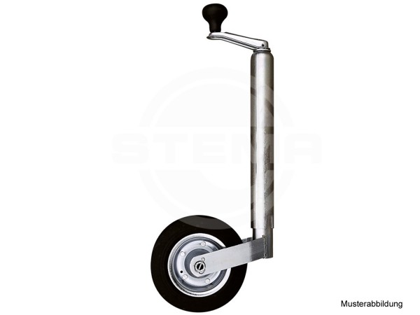 Stützrad mit Vollgummirad auf Stahlfelge 200x40 mm