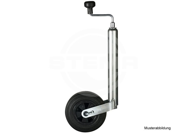 Stützrad mit integrierter Feststellbremse und Klemmschelle