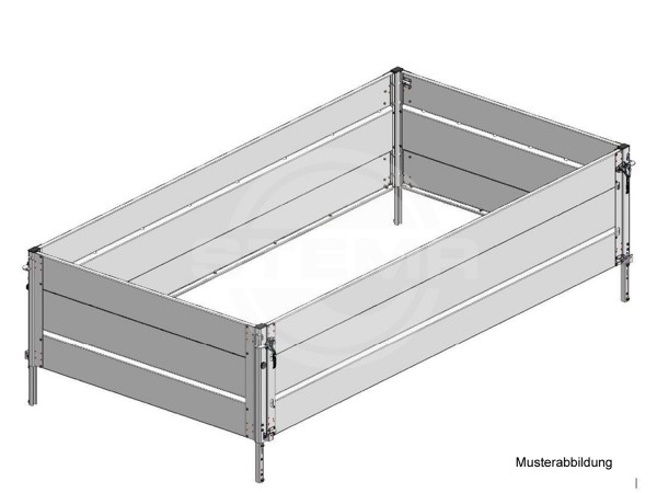 Bordwandaufsatz / Gitteraufsatz geschlosssen 66 cm für Rückwärtskipper Rocko Smart (RKE..-27-15..B)